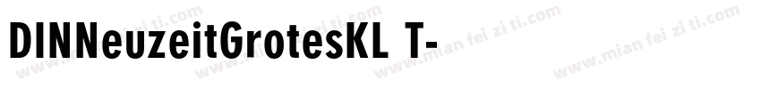DINNeuzeitGrotesKL T字体转换